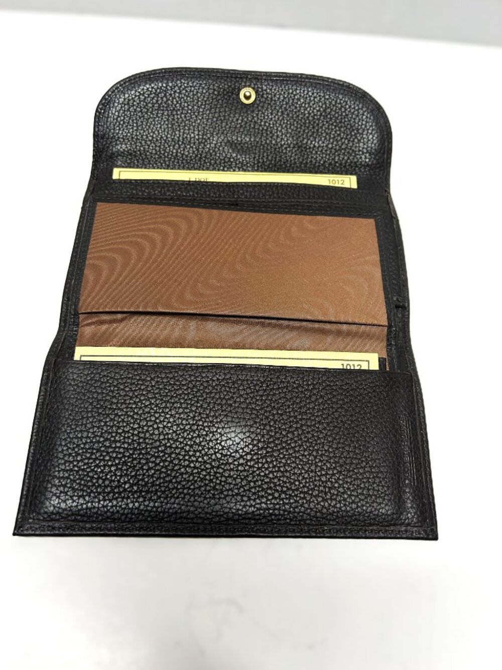 Dooney & Bourke dark brown leather wallet NWOT with check register - Picture 8 of 9